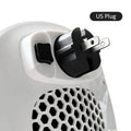 White ceramic heating electric heater with remote control and dual voltage options