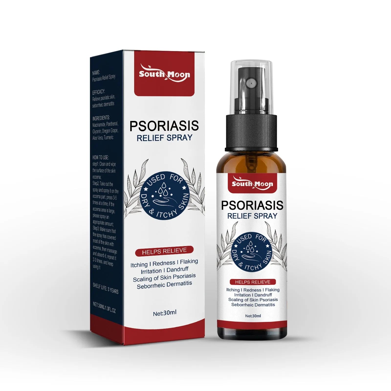 30ml bottle of nursing care spray with glycerin, allantoin, panthenol, and aloe vera extract.