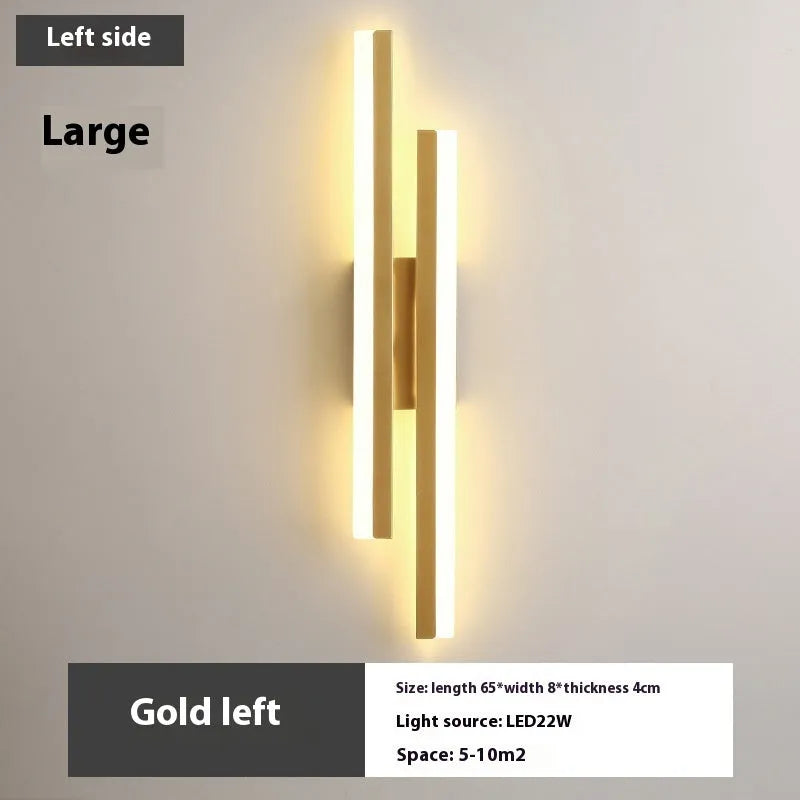Scandinavian minimalist LED wall light with an acrylic shade on a black arm, mounted on a light-coloured wall.