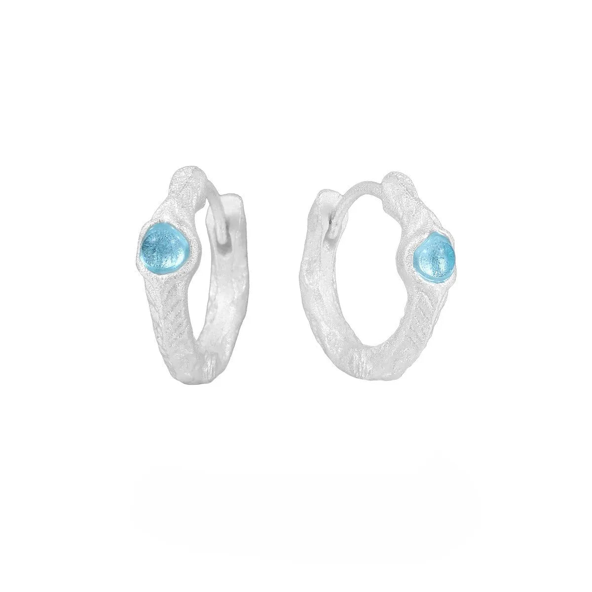925 sterling silver geometric ear clips in burnt silver colour for women
