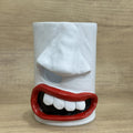 American style resin tissue box cover ornament measuring 8.5cm wide by 14.6cm tall