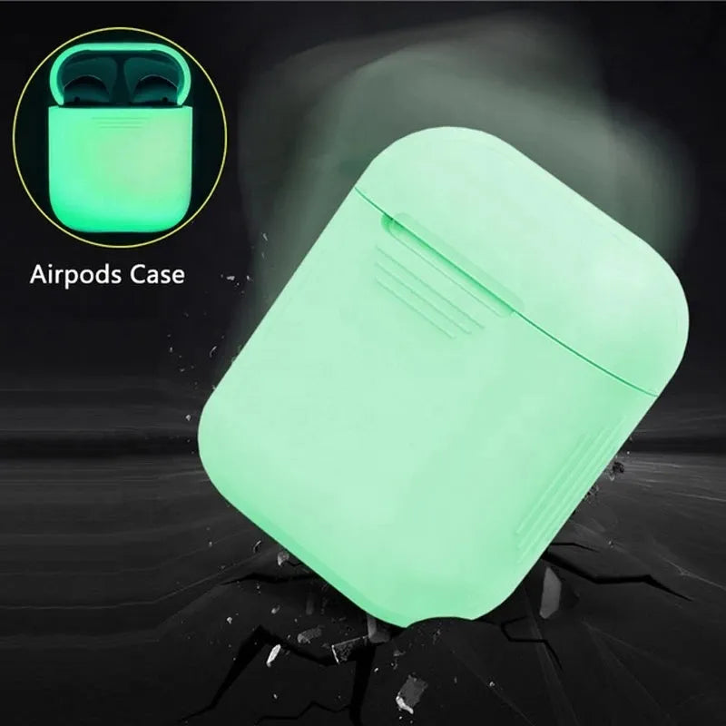 Luminous silicone flip-top protective case for Apple AirPods