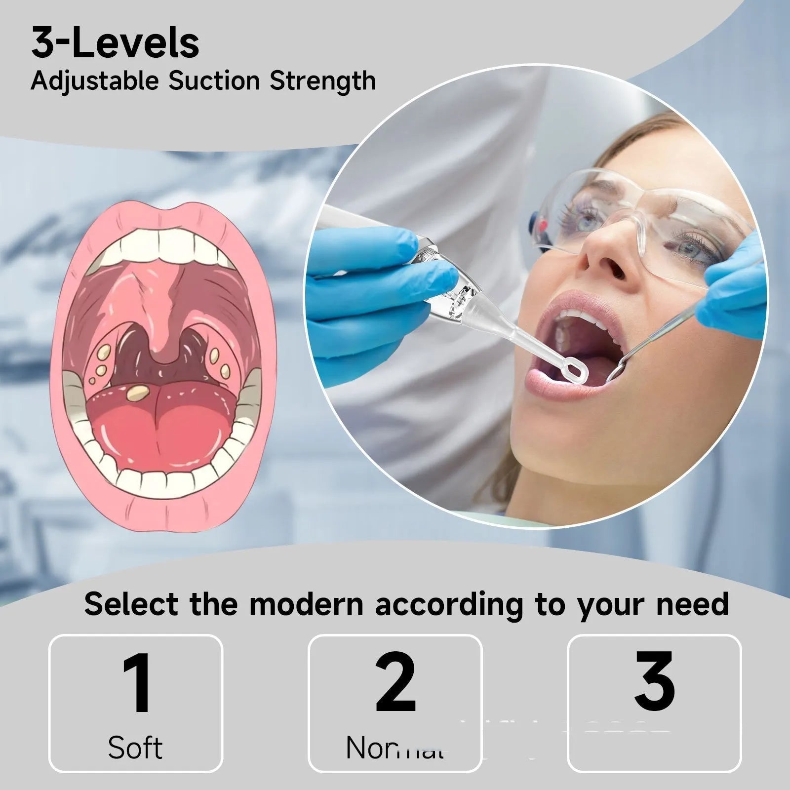 Milky white tonsil stone remover oral cleaning tool for dental calculus extraction