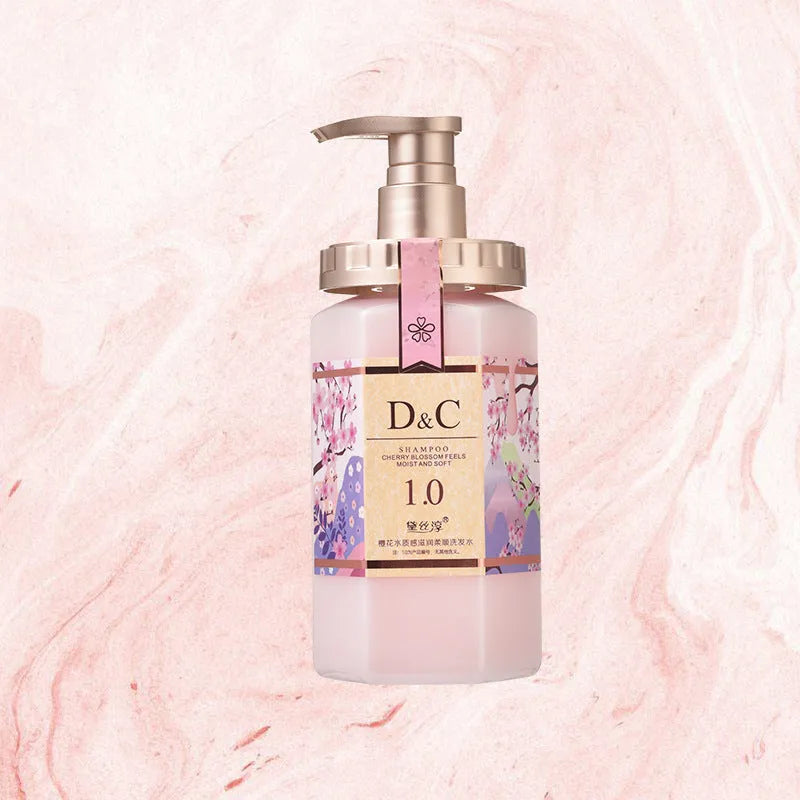 Sakura blossom shampoo, conditioner and shower gel 500ml wash suite set