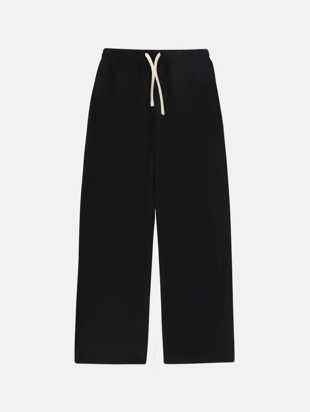Men's loose fit fleece-lined sweatpants with a drawstring waist in dark grey