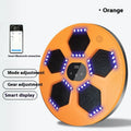 Smart music boxing machine reaction target hanging on wall with boxing gloves