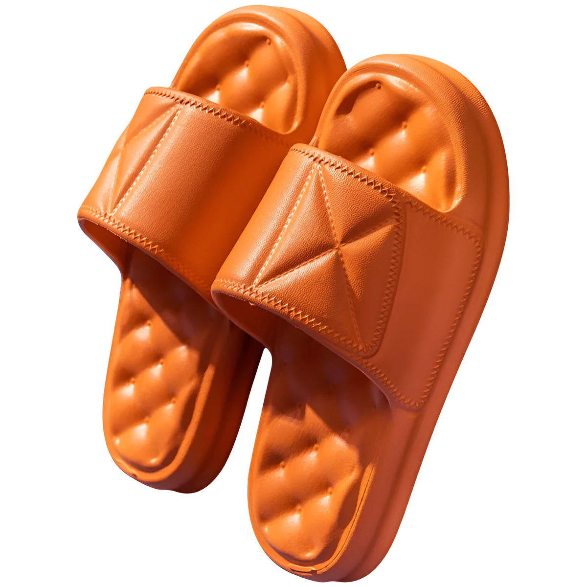Soft EVA bathroom slippers with thick 3.5cm non-slip soles in multiple colour options