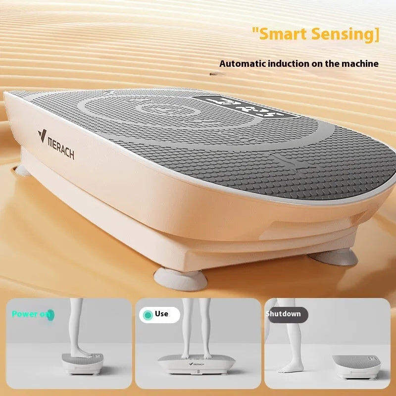 Grey smart power plate massage board with Bluetooth connectivity and US power plug
