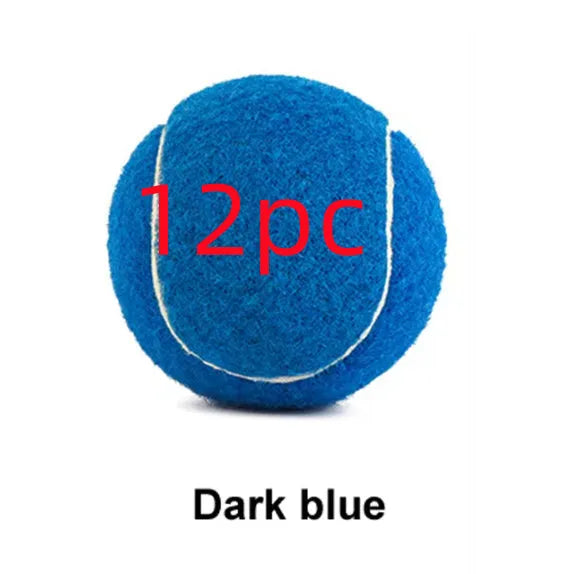 Bite-resistant rubber tennis ball dog toy 6.3cm diameter in five colour options