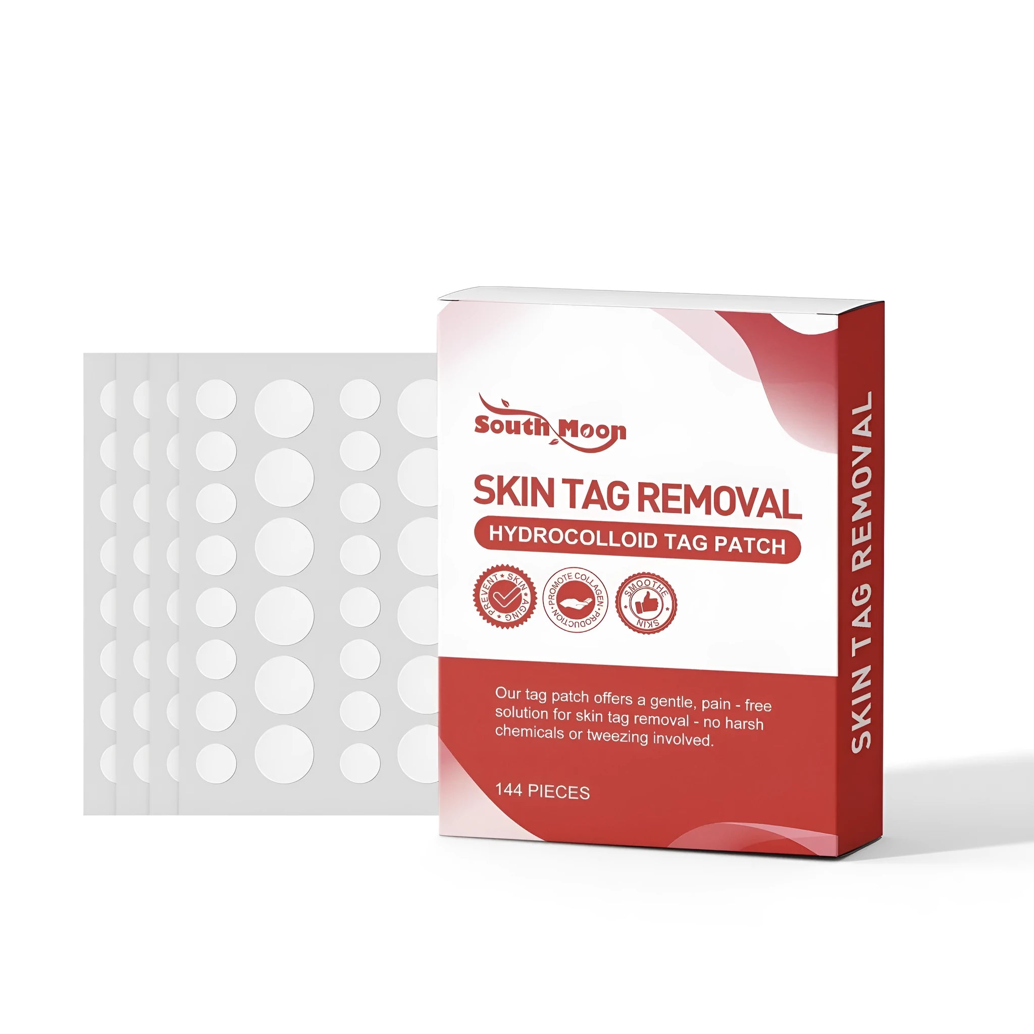 144 PCS mint leaf skin removal care patches in self-adhesive format for facial treatment
