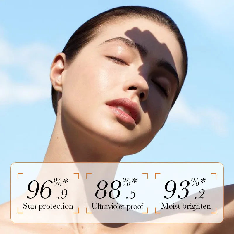 Double tube sunscreen and makeup primer with 50g content for face protection