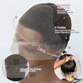 Real human hair gradient lace front wig in Ruili style on a former lace head cap mannequin.