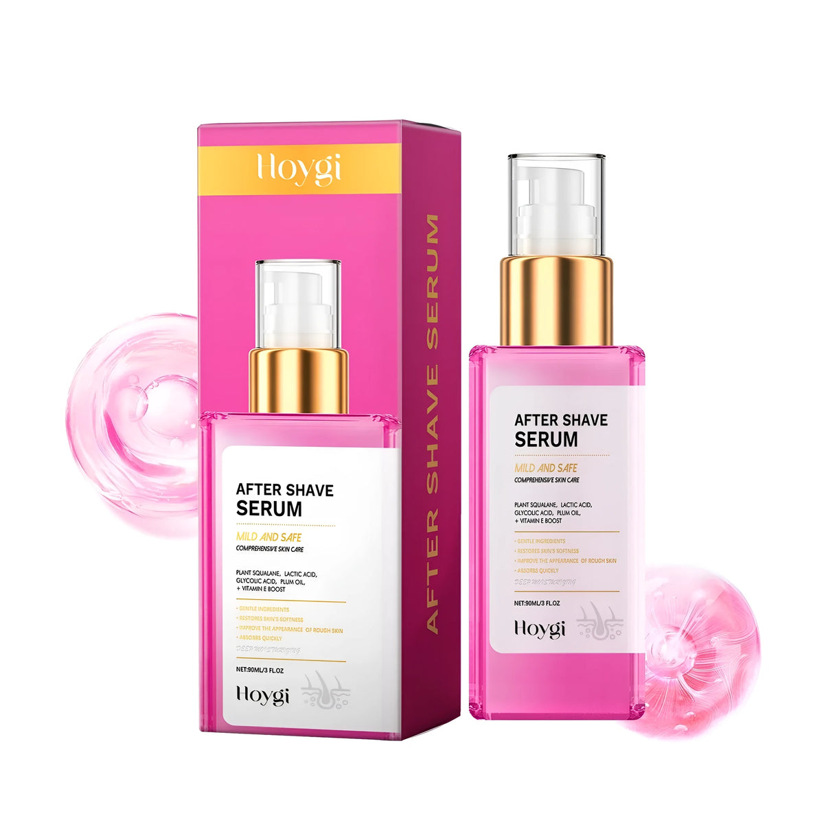 60ml hair removal repair liquid bottle with exfoliating acids and moisturising ingredients