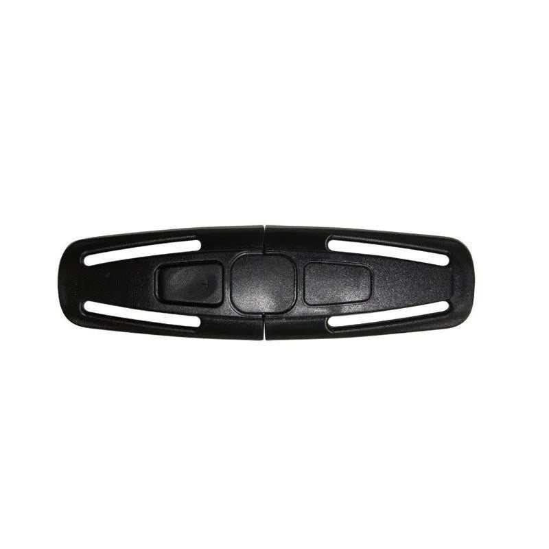 Black nylon child safety seat buckle for 5-point harness replacement measuring 14.5cm