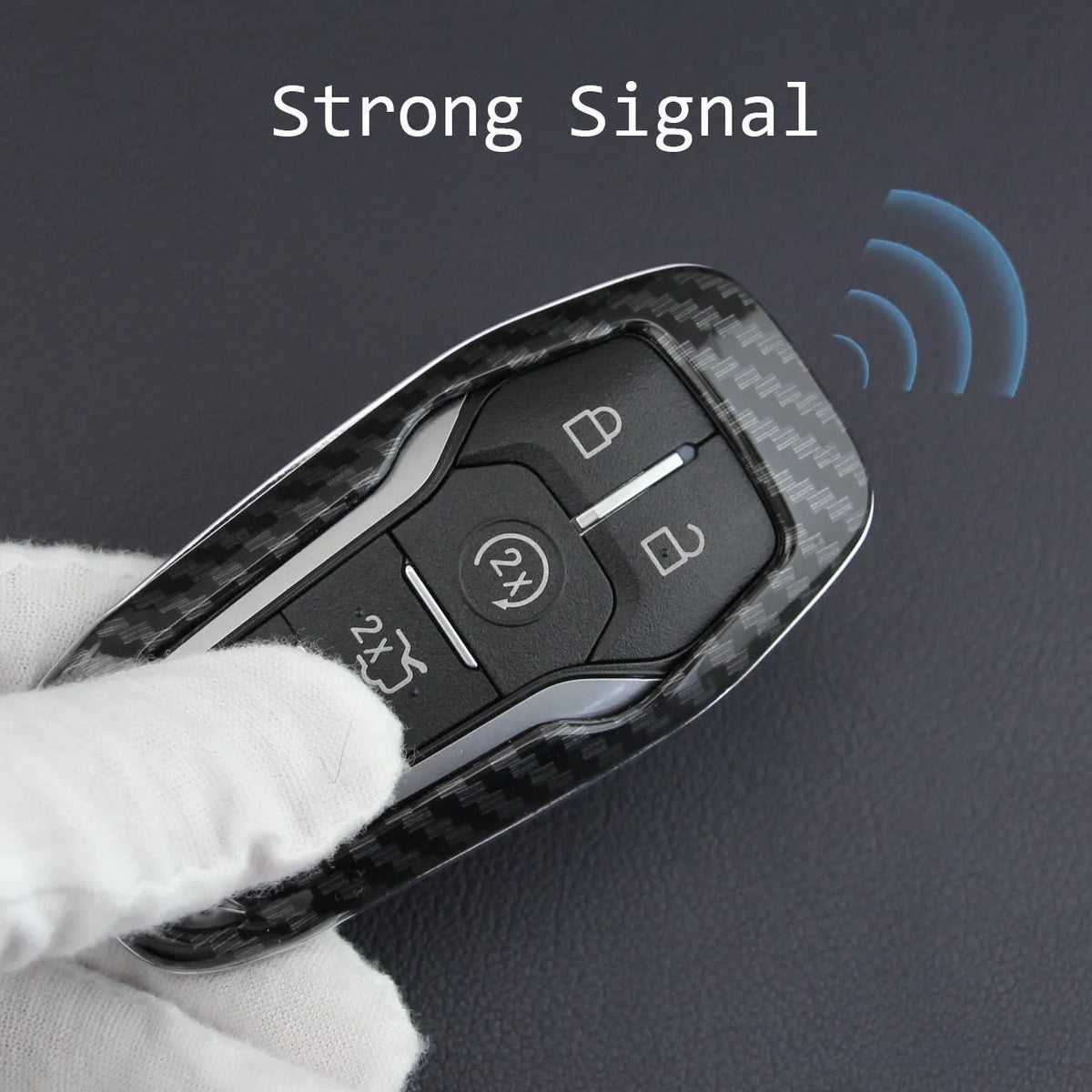 Plastic remote control protective shell for car key fob showing single shell design
