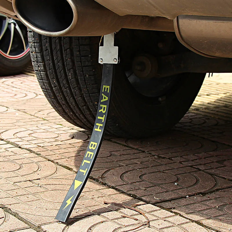 Black car electrostatic grounding chain measuring 370mm with rubber housing and copper wire for vehicle static discharge