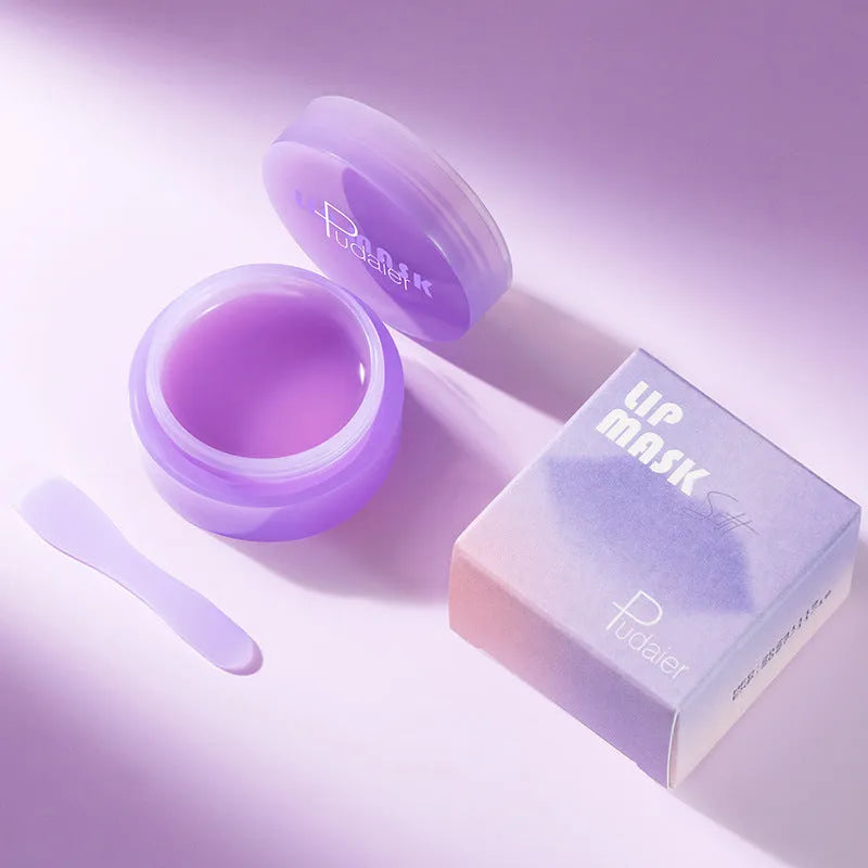 Lip balm exfoliating mask treatment tube with silicone lip scrubber tool
