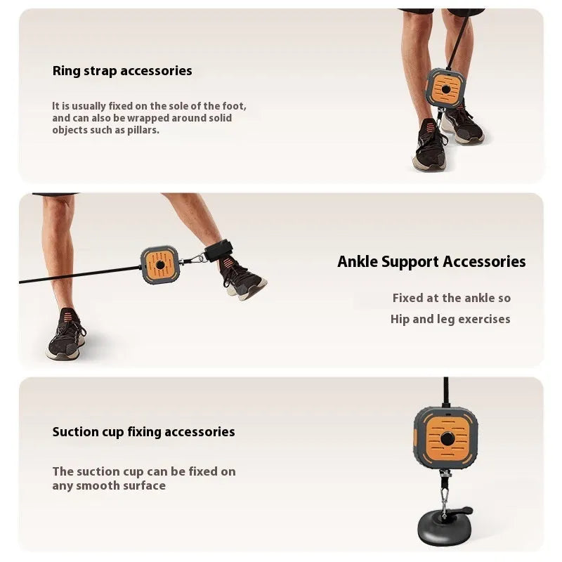 Adjustable power pump chest expander in navy blue or vibrant orange for home strength training