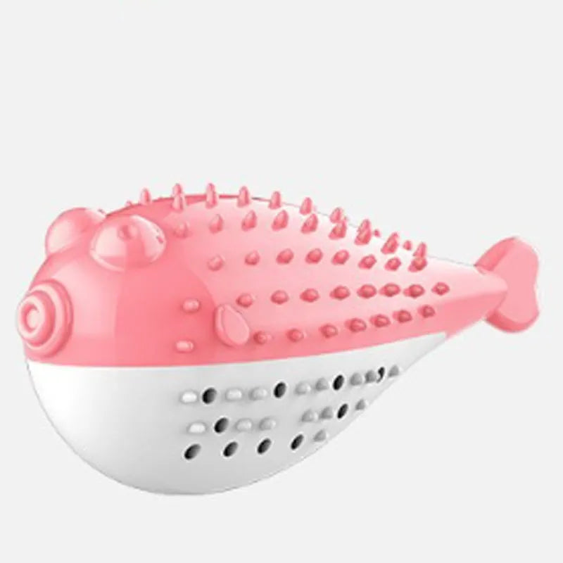Silicone fish-shaped cat chew toy for grabbing and chewing, measures 12.2 cm