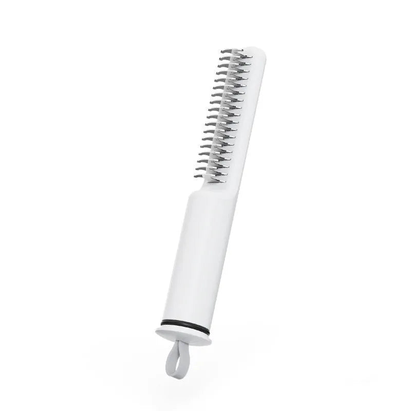 Stainless steel dematting comb for pets with a user-friendly handle, shown in pink or white.