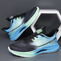Men's black casual shoes with woven mesh upper and rubber sole, low-top summer design