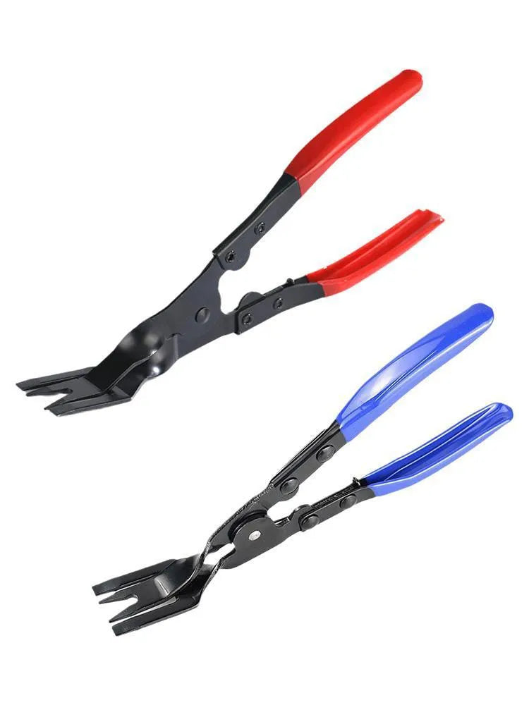 Blue 235mm car door panel removal pliers with forged steel construction