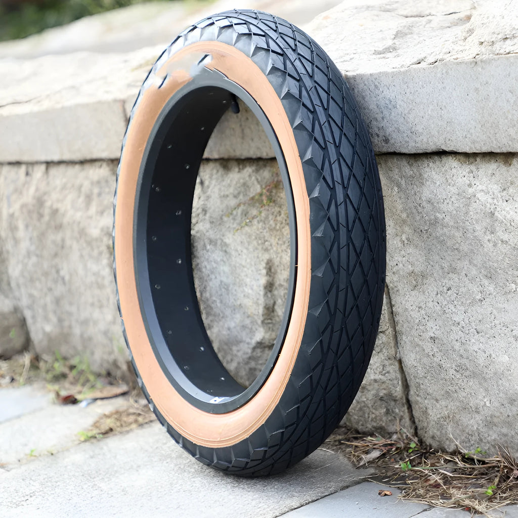 Brown skin edge pattern 20x4.0 inch rubber tyre for snowmobiles and electric beach cars