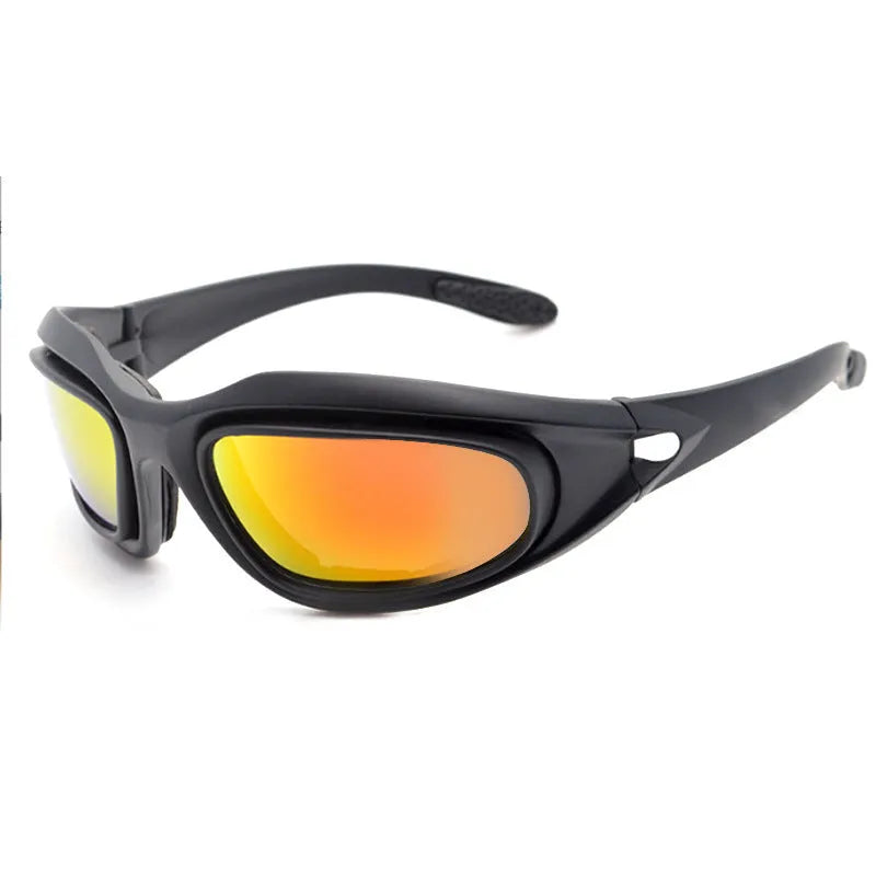 Tactical polarised sunglasses for outdoor cycling with PC sports frame