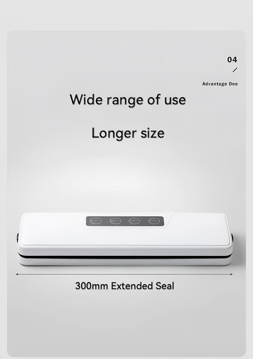 White automatic vacuum sealer machine with compact design for food preservation