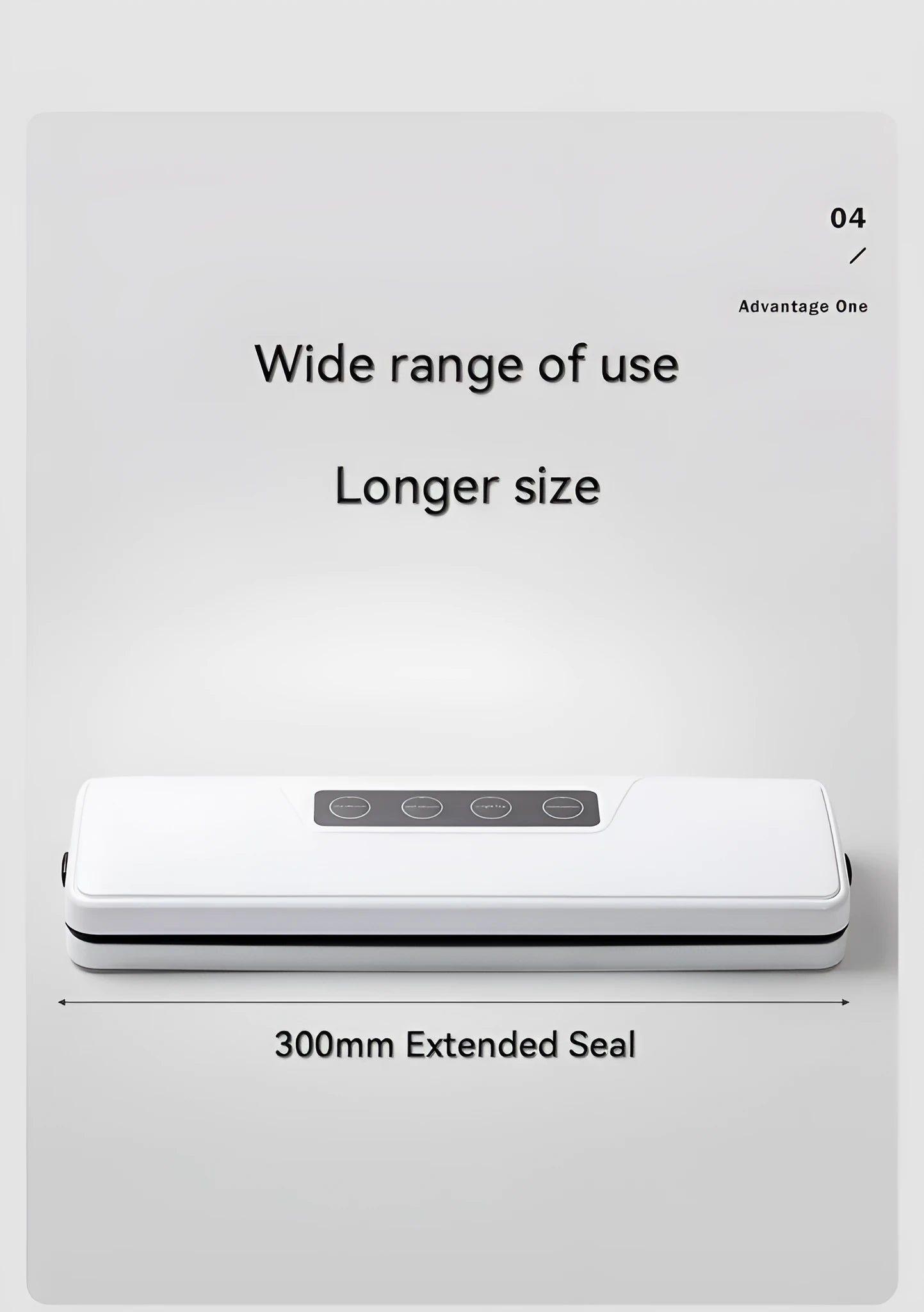 White automatic vacuum sealer machine with compact design for food preservation