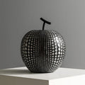 Resin decorative apples and pears in white, orange, black and blue colour options