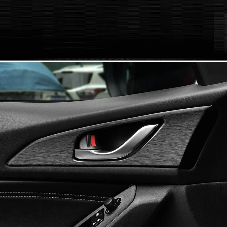 Unksera car interior sticker kit with pre-cut pieces for dashboard, centre console, and gear handle