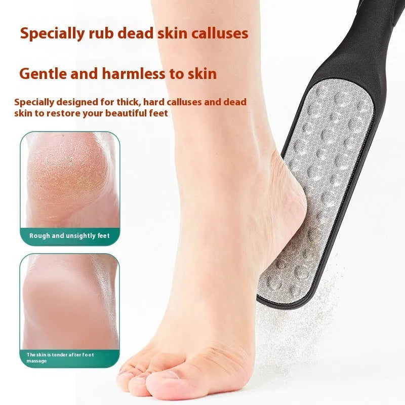 Stainless steel double-sided foot grinder for callus removal