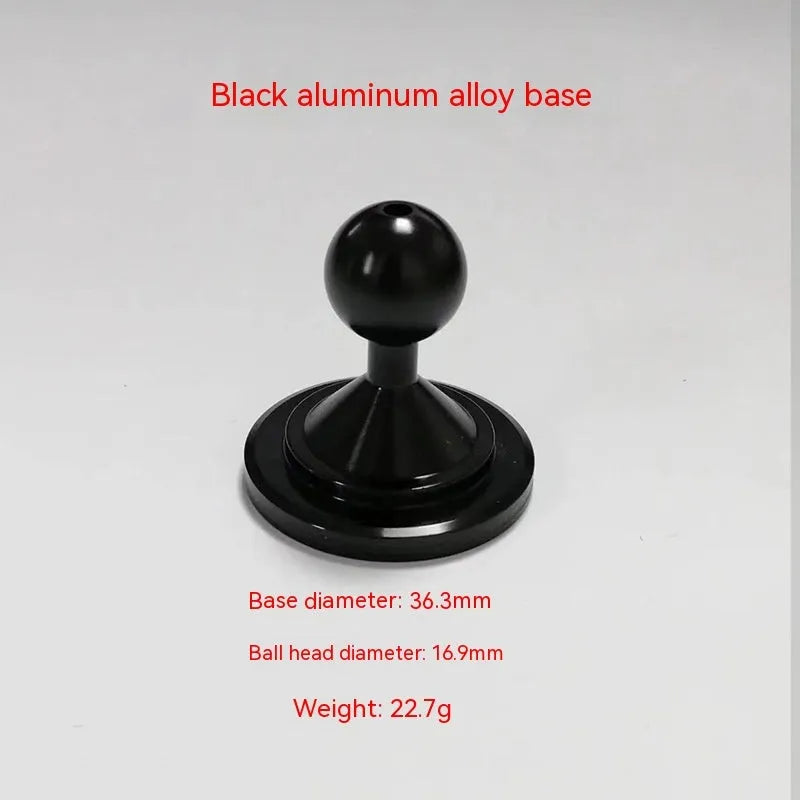 Aluminium alloy universal dashboard mounting plate in silver and black colour options