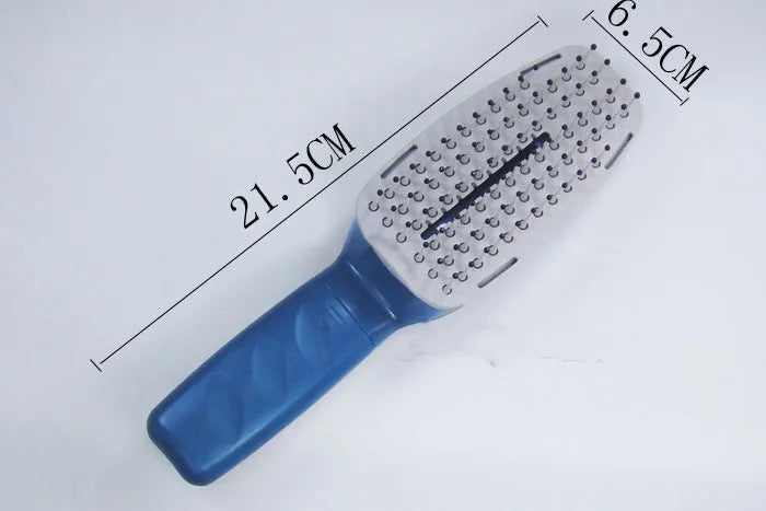 Pet comb with negative ion technology showing removable brush head and 78 comb teeth for grooming with active oxygen release