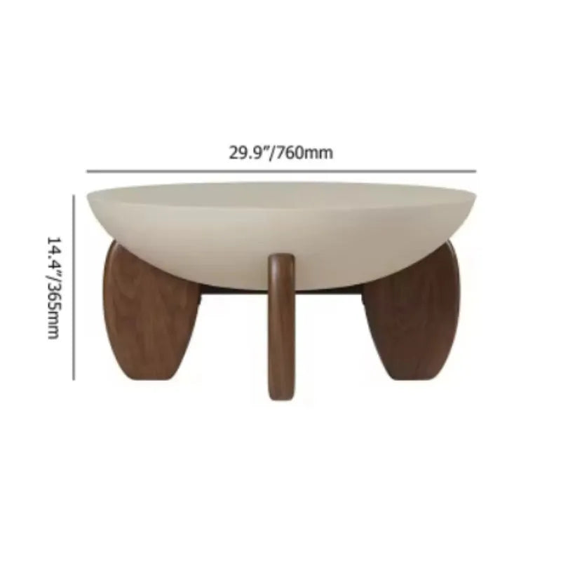 White solid wood coffee table with adjustable height feature and storage compartment