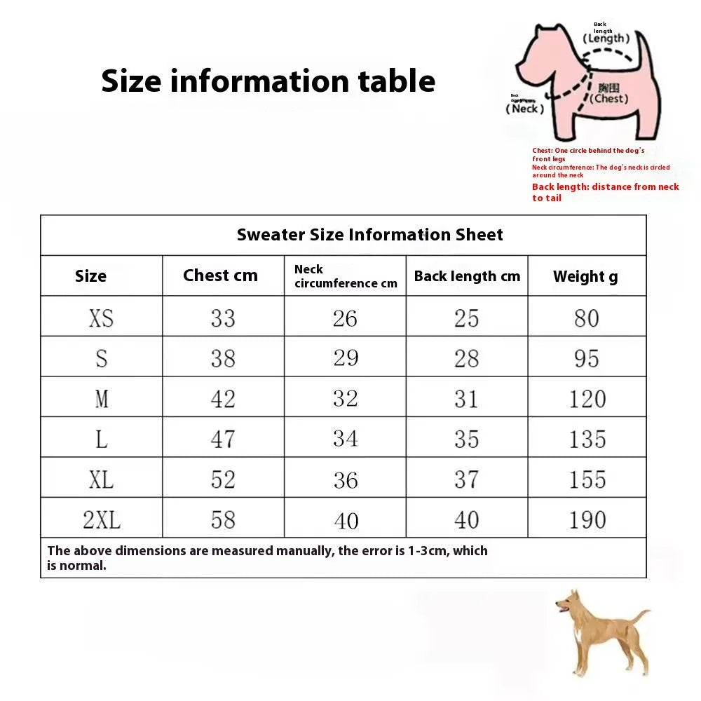 Wool blend dog sweater in European style with monochrome or two-tone colour options