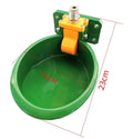 Green engineering plastic drinking bowl with water nozzle for sheep and pigs livestock watering