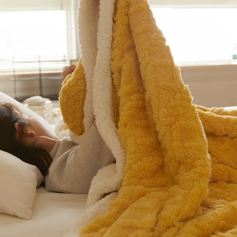 180x200cm flannel winter blanket in nine colours with taffeta backing