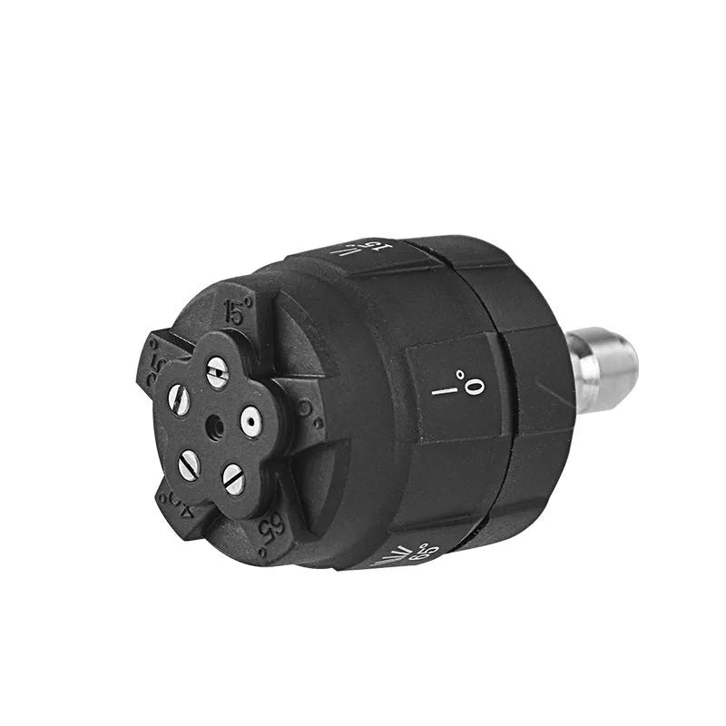 Five-in-one adjustable nozzle for high-pressure water guns made from engineering plastic
