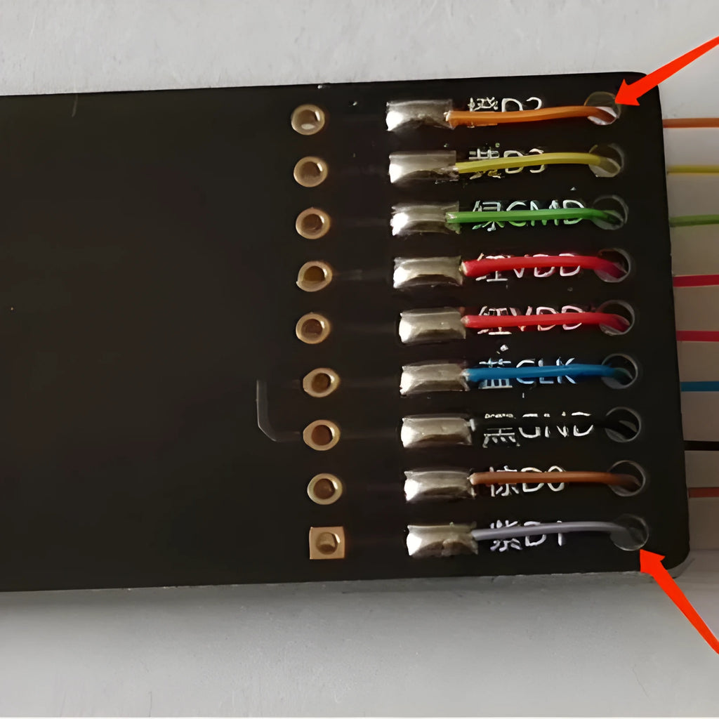 EMMC read and write diagnostic tool for car audio host maintenance.