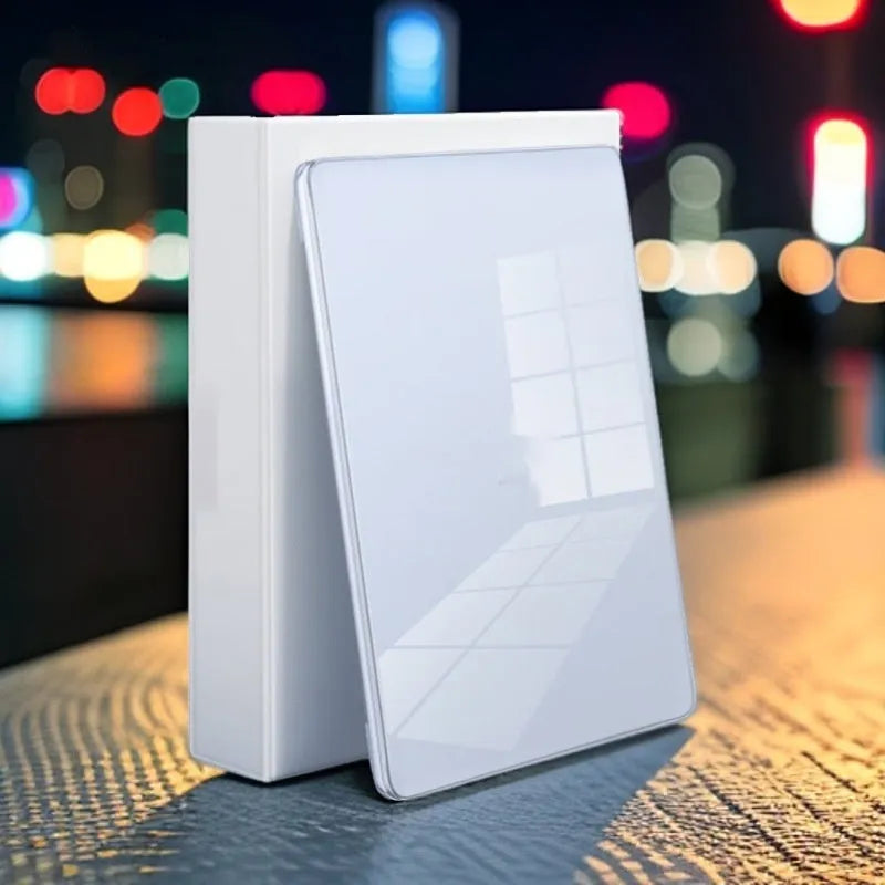 Transparent plastic protective shell for MacBook Air and Pro laptops on a table