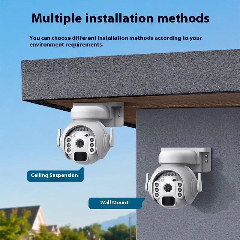 Solar security camera with 3MP HD resolution and colour night vision for remote mobile monitoring