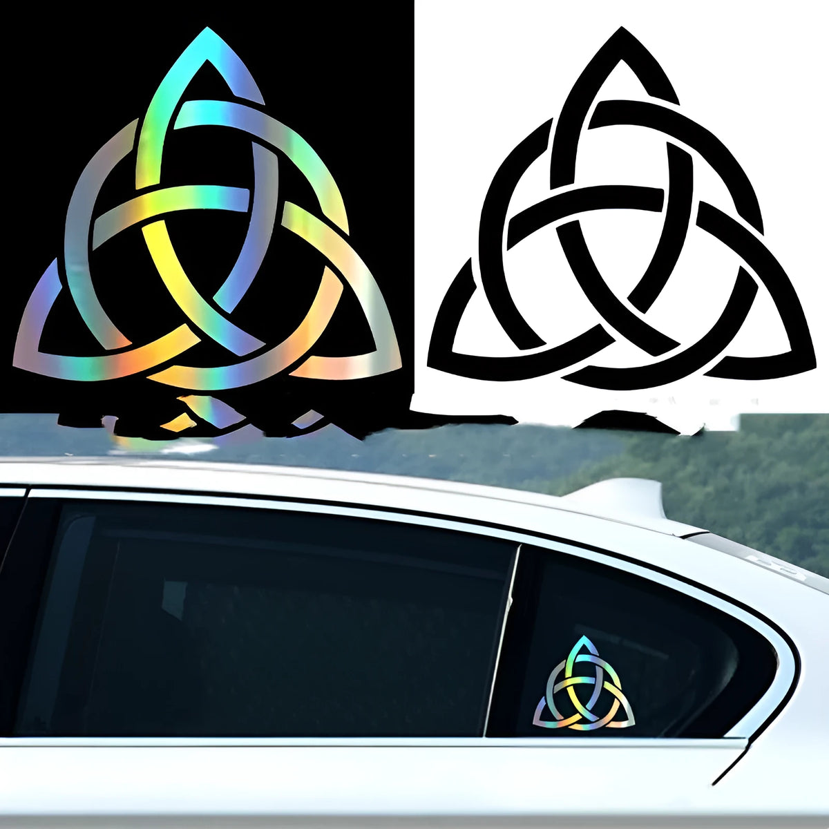 Automobile body sticker for car decoration with sunscreen and waterproof properties in black, white, or laser colours