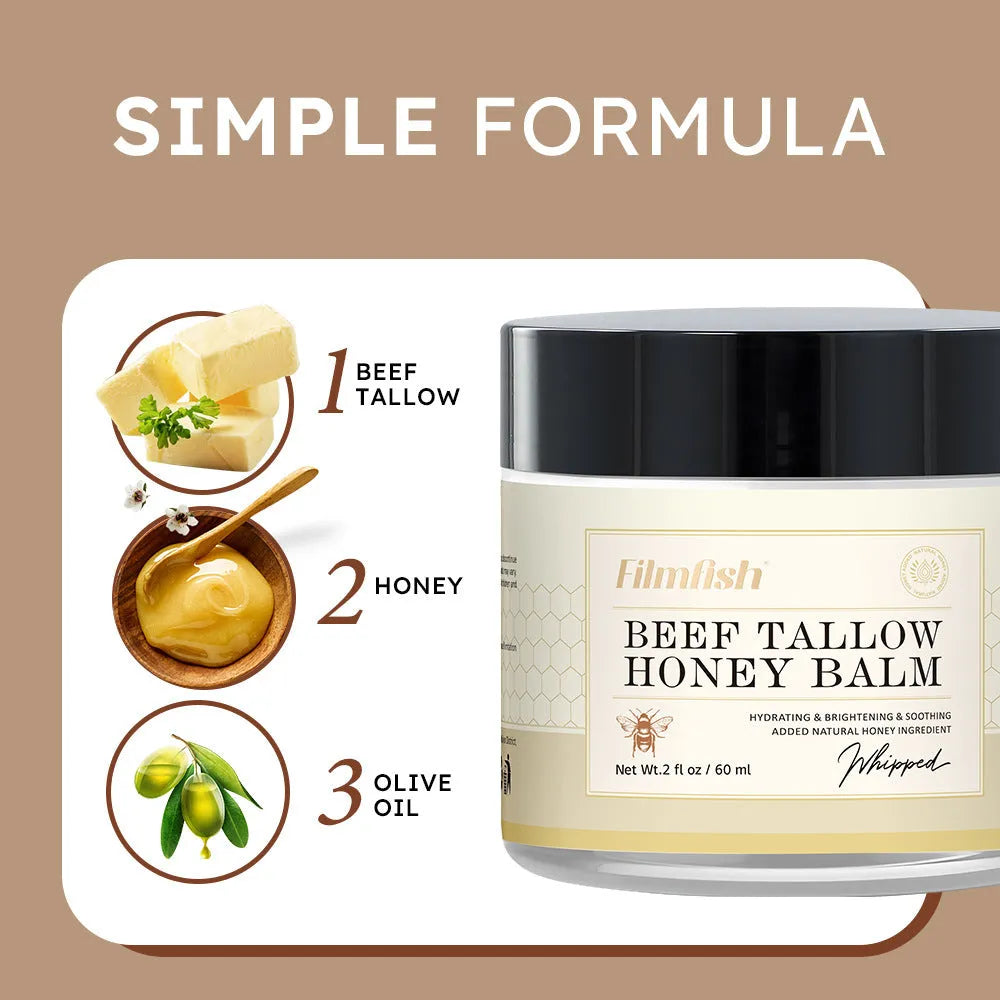 60ml jar of honey body moisturising cream for skin rejuvenation.