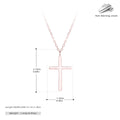 S925 sterling silver necklace with simple cross pendant on O-chain in gold plating