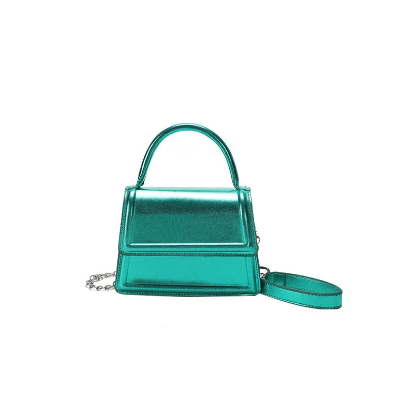 Horizontal square PU leather crossbody bag with sewing line detailing in six colour options