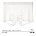 Ice silk seamless boxer briefs for men in solid colours showing ultra-thin transparent fabric
