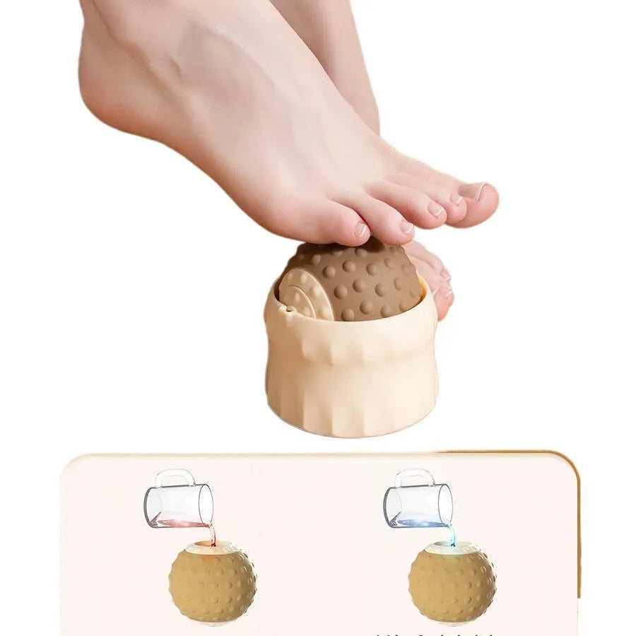 Massage ball set for cold and hot compress therapy showing multiple ball configurations