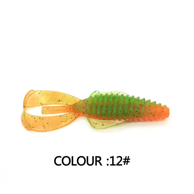 8cm PVC soft plastic fishing lure in multiple colour options for freshwater and saltwater angling